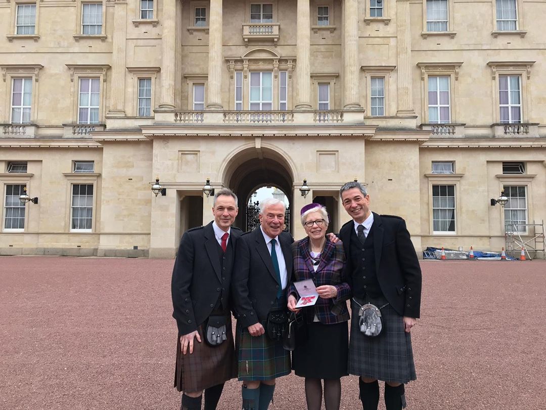 • Christine Sloan receiving MBE for services to accessible tourism