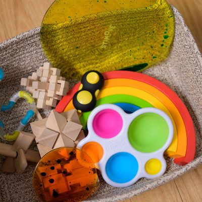 Basket of Fidget Toys